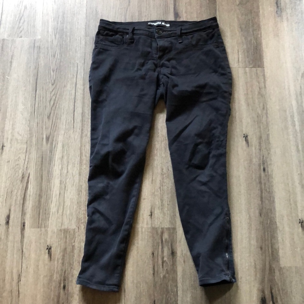 Express Stella low rise black skinny